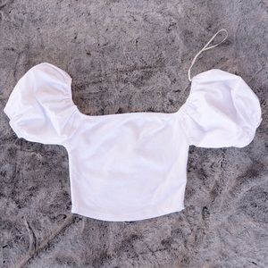 ZARA White Crop Top